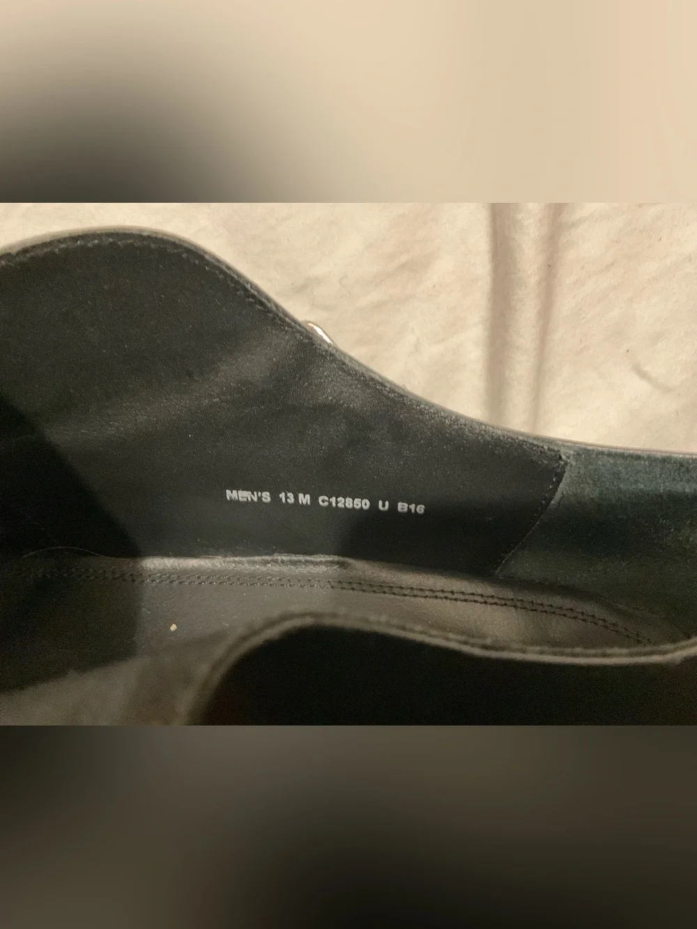 Cole Haan Black Leather Shoes 13 with Monk Strap
